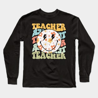 Teacher Daisy Colorful Elementary School Teacher Long Sleeve T-Shirt